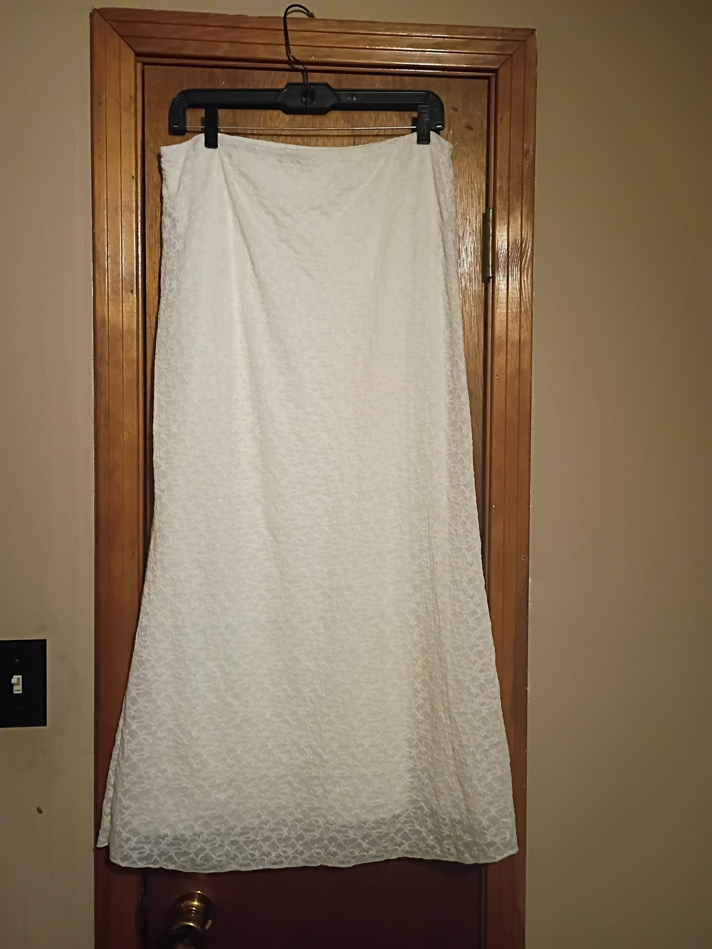 Old Navy White Textured Maxi Skirt